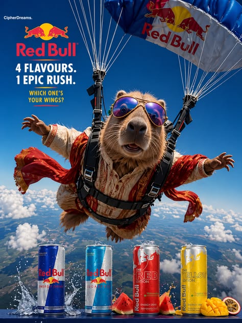 Red Bull — 4 Flavours. 1 Epic Rush.
