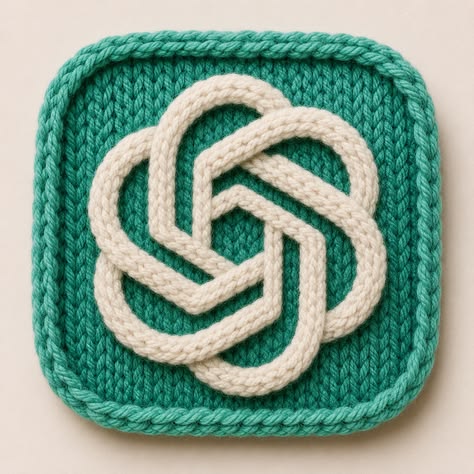 OpenAI Logo Reimagined as Hand-Knit Craft