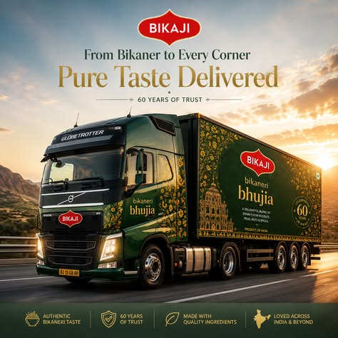 BIKAJI Bikaneri Bhujia Truck Branding